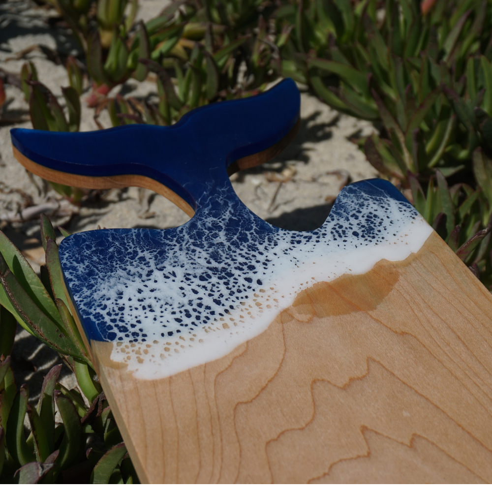 Epoxy Resin Whale Tail Cheese Board