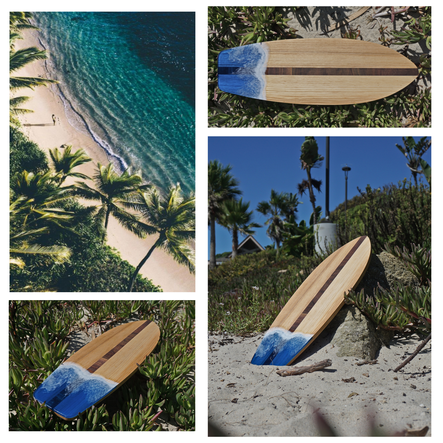 Beach Themed Epoxy Resin Charcuterie Cheese serving Tray