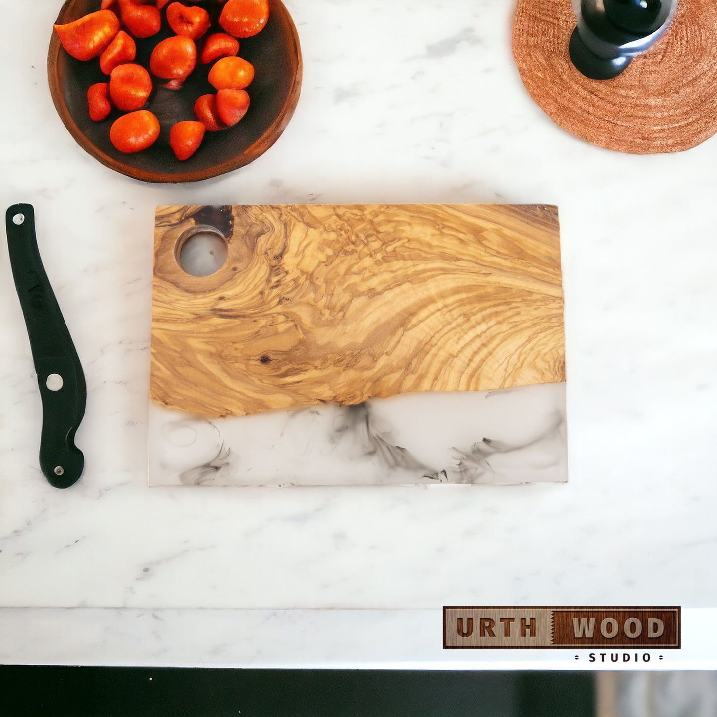 Olive wood cheese board